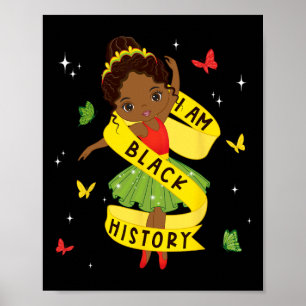 Affiche Je suis le mois de l'histoire des Noirs Afro Afric