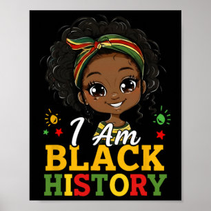 Affiche Je suis le mois de l'histoire des Noirs Afro-Améri