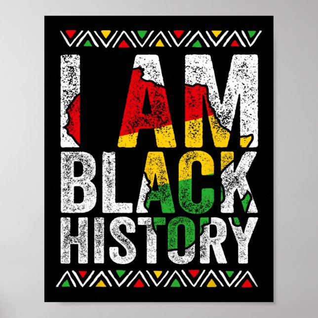 Affiche Je suis le Mois de l'histoire des Noirs Fierté afr (Devant)