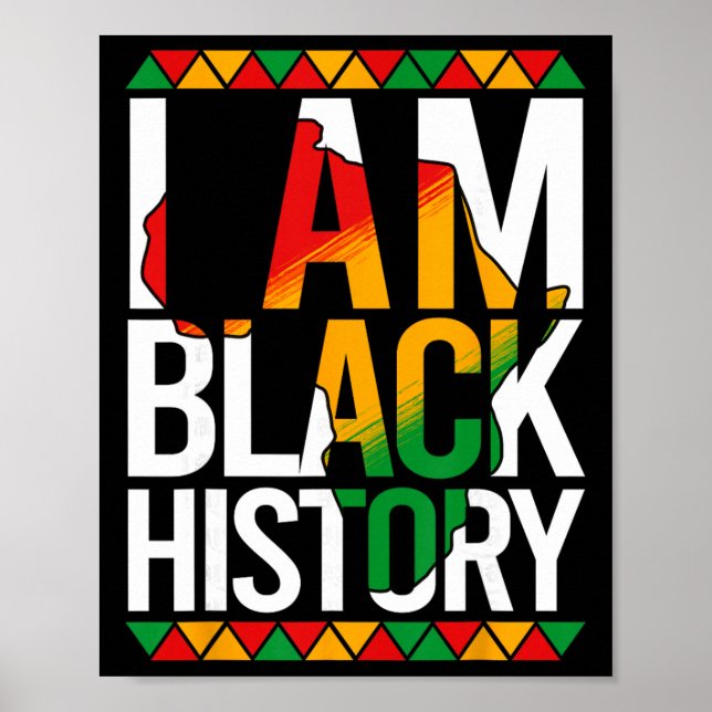 Affiche Je suis le Mois de l'histoire des Noirs Fierté afr (Devant)