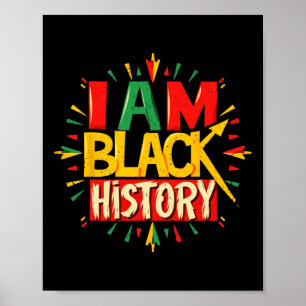 Affiche Je suis le mois de l'histoire des Noirs garçons af