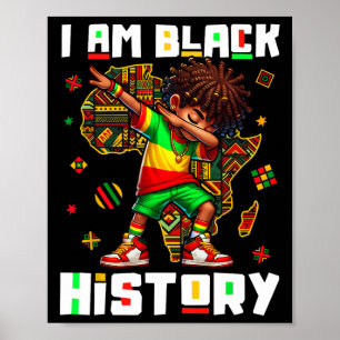 Affiche Je suis le Mois de l'Histoire des Noirs Garçons Da