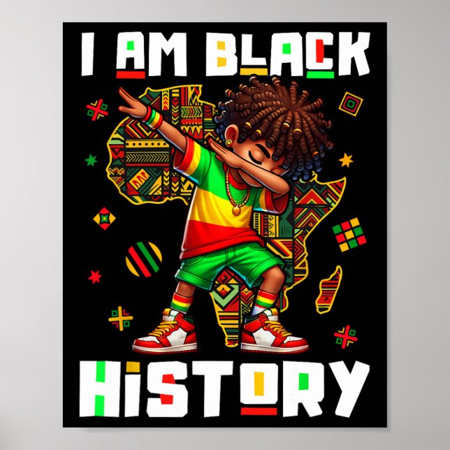 Affiche Je suis le Mois de l'Histoire des Noirs Garçons Da (Devant)