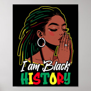 Affiche Je suis le mois de l'histoire des Noirs Loc'd Girl