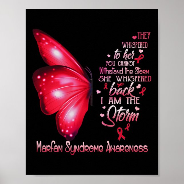 Affiche Je Suis Le Papillon De Sensibilisation Au Syndrome (Devant)
