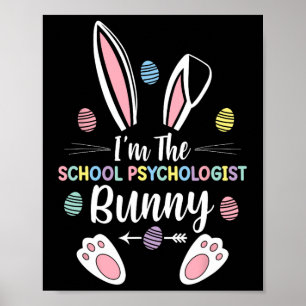 Affiche Je suis le psychologue de l'école Bunny Matching F