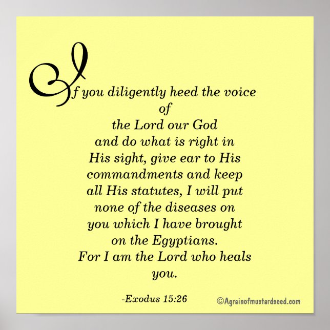 Affiche Je suis le Seigneur qui vous guérit (Devant)