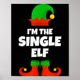 Affiche Je suis le simple famille de lutin pyjama Noël drô