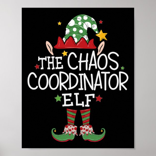 Affiche Je suis l'elfe coordinateur du chaos Fun Christmas (Devant)