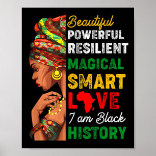 Affiche Je suis les femmes de l'histoire noire Mois de l'h