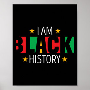 Affiche Je suis l'histoire noire Afro-Américaine Histoire 