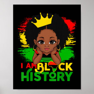 Affiche Je suis l'histoire noire Bhm fierté noire mélanine