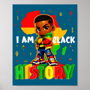 Affiche Je suis l'histoire noire des garçons afro-américai