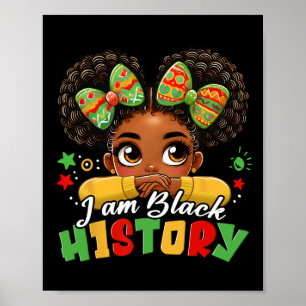 Affiche Je suis l'histoire noire Enfants Filles Femmes His