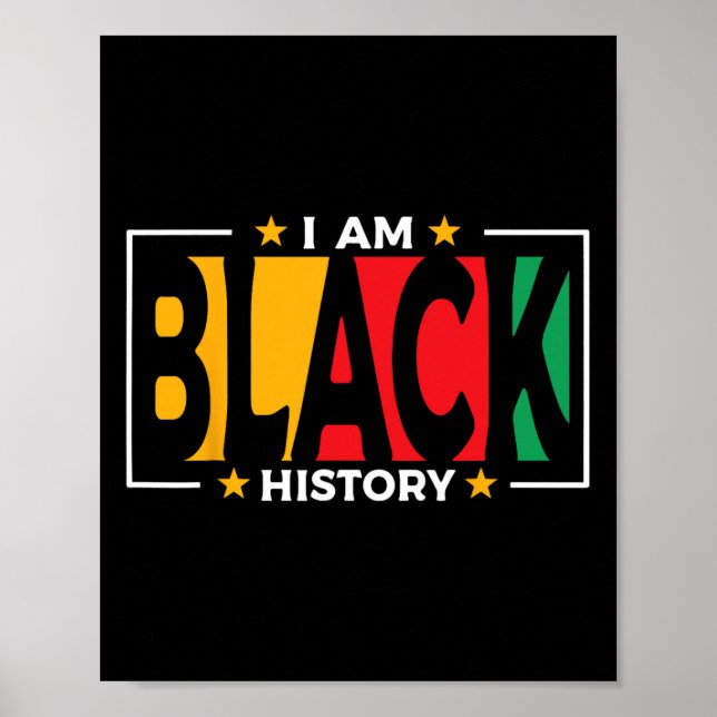 Affiche Je suis l'histoire noire - Mois de l'histoire des  (Devant)