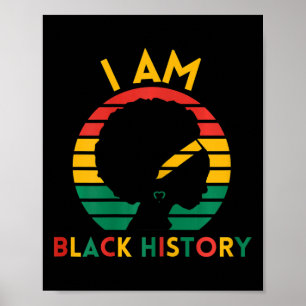 Affiche Je suis l'histoire noire - Vêtements du Mois de l'