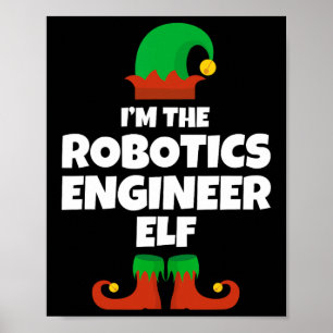 Affiche Je suis l'ingénieur en robotique Elfe Famille Pyja