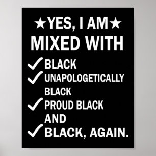 Affiche Je Suis Mélangé Avec L'Histoire Noire Africaine Fi
