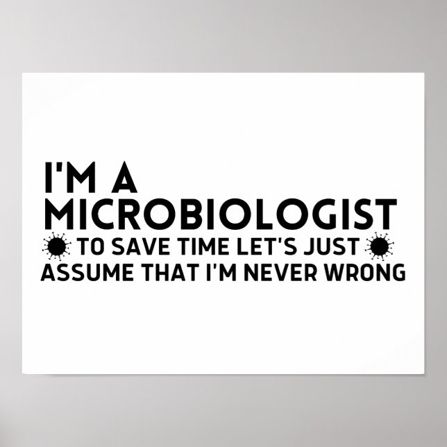 Affiche Je suis Microbiologiste pour gagner du temps Suppo (Devant)