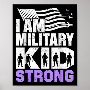 Affiche Je Suis Militaire Enfant Fort Violet Jusqu'Aux Enf
