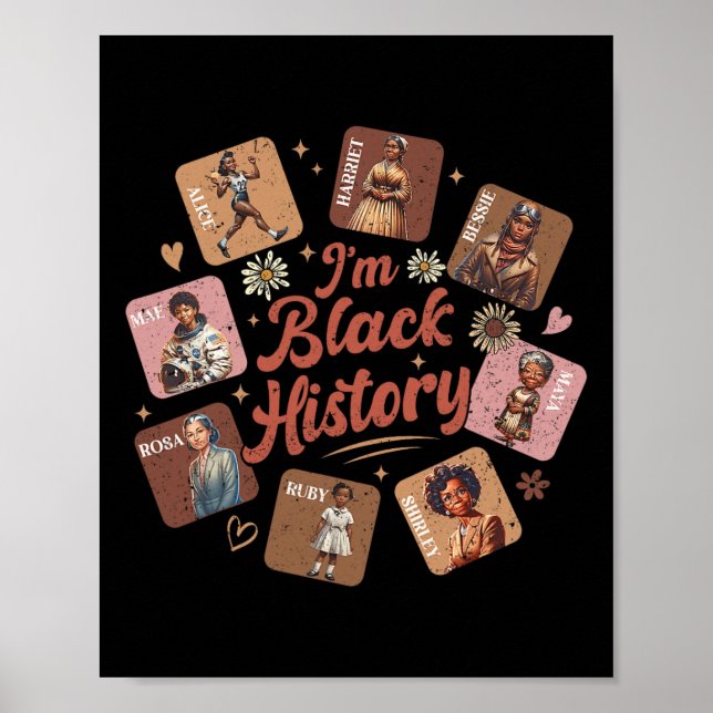 Affiche Je suis Mois de l'histoire des Noirs Leader Femmes (Devant)