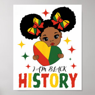 Affiche Je Suis Noir Histoire Enfants Filles Coeur Histoir