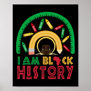Affiche Je Suis Noir Histoire Enfants Garçons Noir Histoir