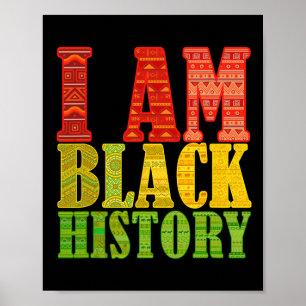 Affiche Je Suis Noir Histoire Forte Junte Africaine-Améric