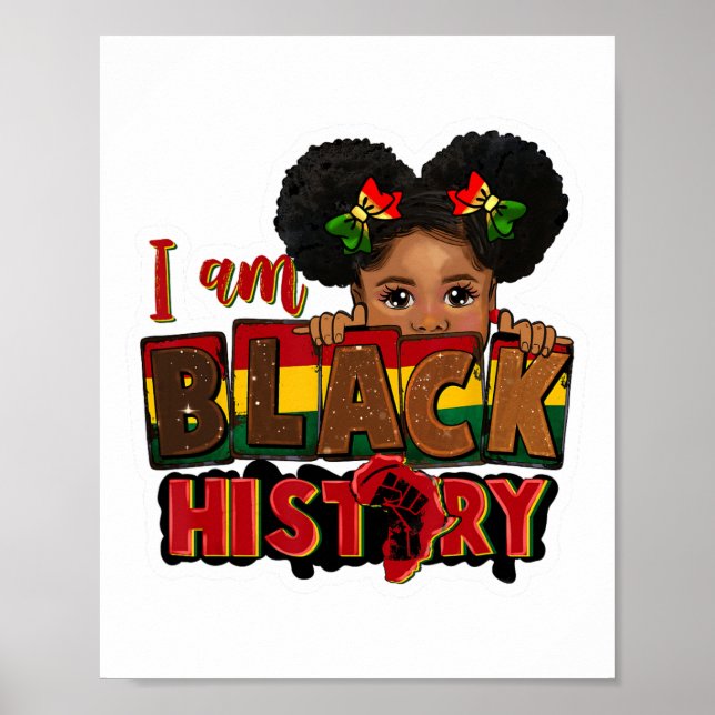 Affiche Je Suis Noir Histoire Junetdix Black Melanin Kid G (Devant)