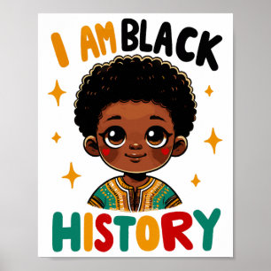 Affiche Je Suis Noir Histoire Mois Africain Américain Pour