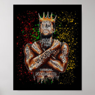 Affiche Je Suis Noir Homme Et Je Suis Roi Noir Histoire Af