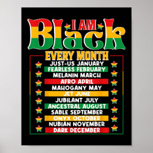 Affiche Je suis Noir Tous Les Mois Junetdix Black History
