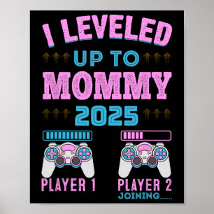 Affiche Je suis passée au niveau Maman 2025 Annonce de gro