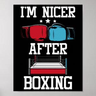 Affiche Je suis plus gentil après la boxe - Gymnase de kic