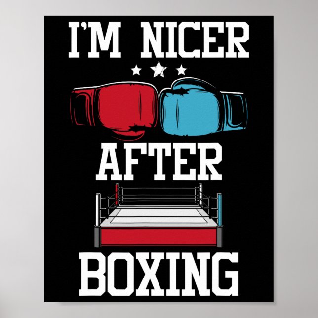 Affiche Je suis plus gentil après la boxe - Gymnase de kic (Devant)