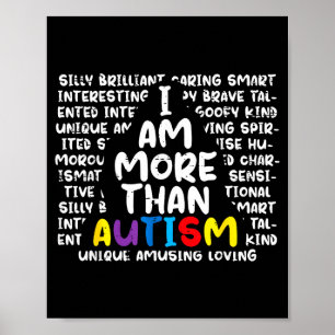 Affiche Je suis plus que l'autisme Asd Sensibilisation Hom