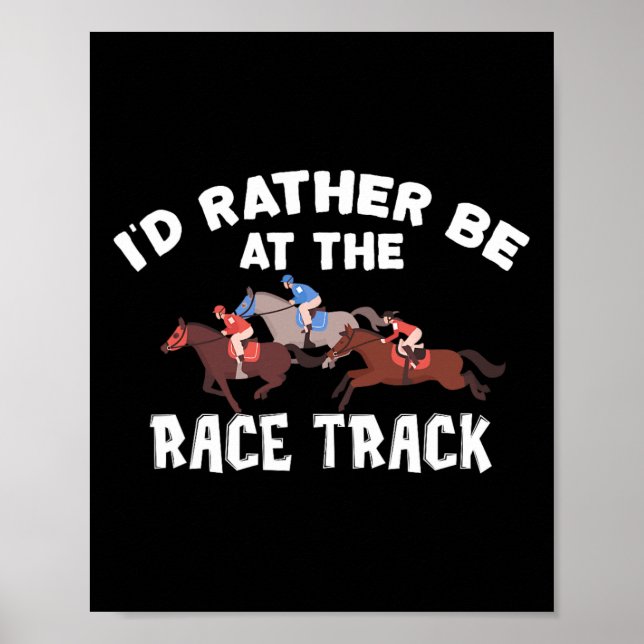 Affiche Je Suis Plutôt À La Course - Horse Racing Love (Devant)