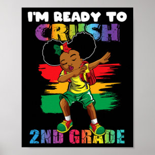 Affiche Je suis prêt à écraser la fille dabbing de 2e anné