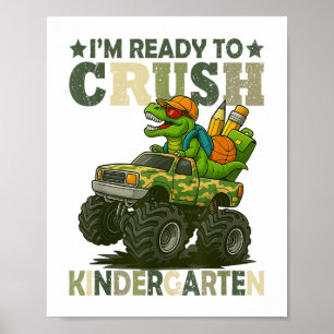 Affiche Je Suis Prêt À Écraser La Maternelle T Rex Dinosau