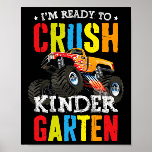 Affiche Je suis prêt à écraser le camion monstre de la mat
