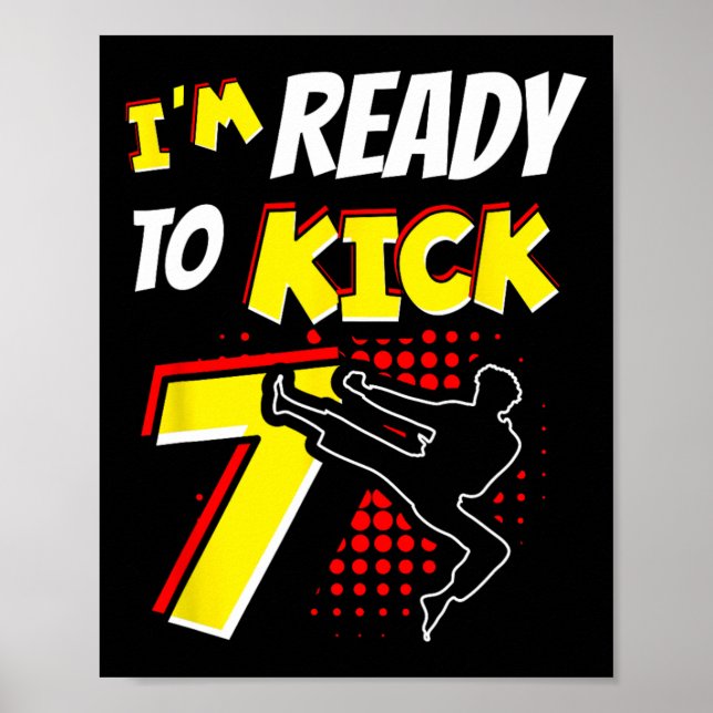 Affiche Je suis prêt à frapper 7 Anniversaire 7ème pour un (Devant)