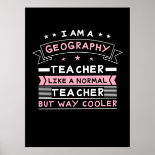 Affiche Je Suis Professeur De Géographie