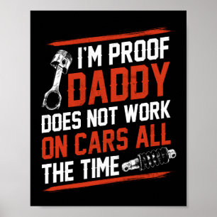 Affiche Je suis Proof Daddy Enfants Mécanique Baby Mechani