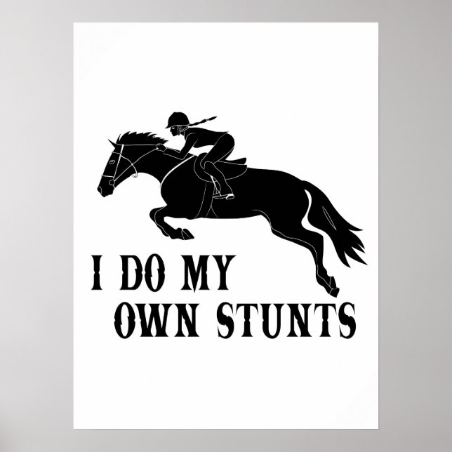 Affiche Je Suis Propre Stunts Cheval Équitation Fille (Devant)