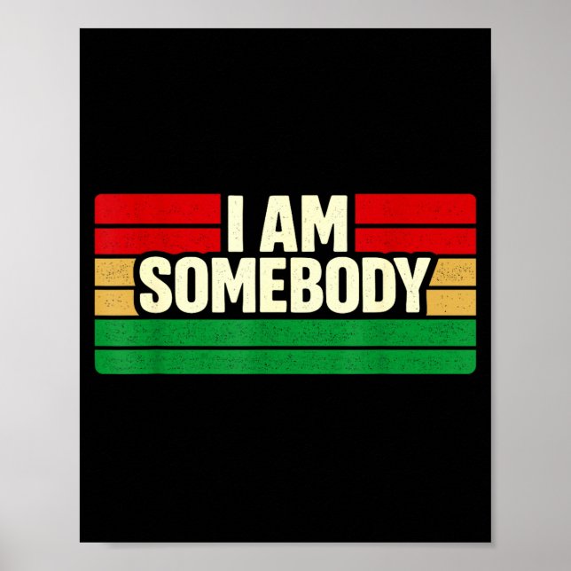 Affiche Je suis quelqu'un affirmation positive rétro  (Devant)