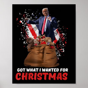 Affiche Je Suis Recherché Pour Noël - Trump A Gagné 2024