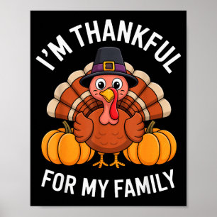 Affiche Je suis reconnaissant pour ma famille Mignon Dindo