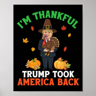 Affiche Je suis reconnaissant que le pèlerin Trump ait pri