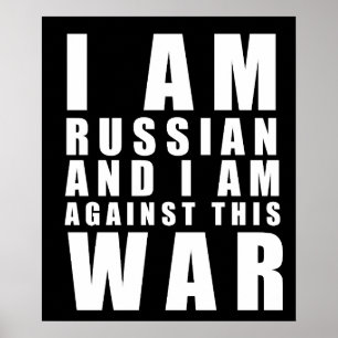 Affiche je suis russe je suis contre cette guerre