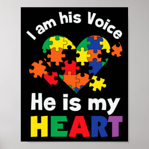 Affiche Je Suis Sa Voix Il Est Mon Coeur Sensibilisation s